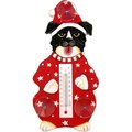 Songbird Essentials Holiday Dog in Pajamas Small Window Thermometer SE2170464